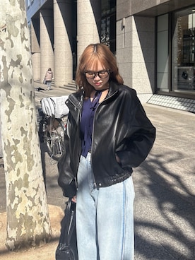 「FREE'S MART（フリーズマート）のアイテム（ブルゾン）」を使った、nanakaさん（レディース・158cm）の冬コーディネート