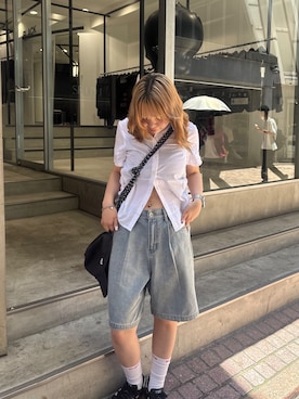 「FREE'S MART（フリーズマート）のアイテム」を使った、nanakaさん（骨格ストレート・レディース・158cm）の夏コーディネート