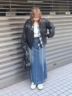 「FREE'S MART（フリーズマート）のアイテム（ブルゾン）」を使った、nanakaさん（レディース・158cm）の冬コーディネート