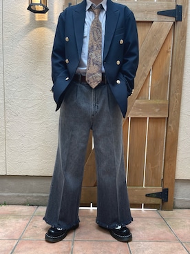 「ドレスシューズ」｜「アイテム（フォーマルスーツ/小物）」を使った、みきてるてるさん（メンズ・165cm）の春コーディネート