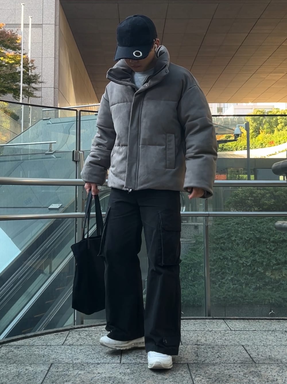 【AKさん専用】ボリュームハイネックショート中綿ジャケット　チャコールグレー CLEL ダウンジャケット ダウン 「CLEL」Volume Highneck Short