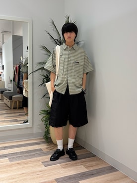 「CPCM（シーピーシーエム）のアイテム（パンツ）」を使った、KOTAさん（メンズ・175cm）の夏コーディネート