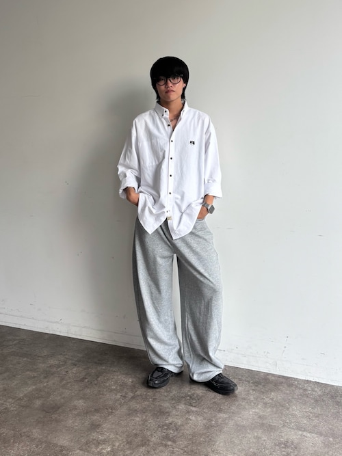 ブラウス シャツ 「ANYMAL」1ポイント刺繍長袖オックスフォードシャツ レディース メンズ ANYMAL】1ポイント刺繍長袖オックスフォードシャツ（シャツ