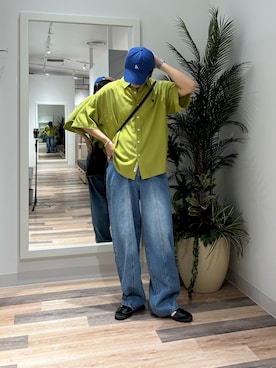 「CPCM（シーピーシーエム）のアイテム（パンツ）」を使った、KOTAさん（メンズ・175cm）の夏コーディネート