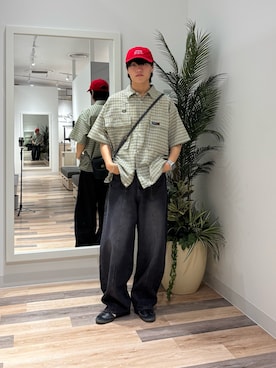 「CPCM（シーピーシーエム）のアイテム（パンツ）」を使った、KOTAさん（メンズ・175cm）の夏コーディネート