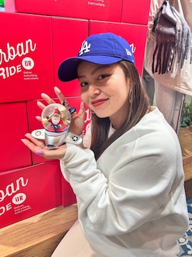 「アイテム（その他雑貨）」を使った、鎌田瑞穂さん（レディース・157cm）の冬コーディネート