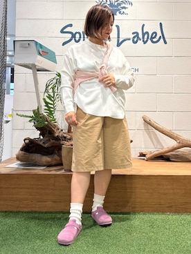 「URBAN RESEARCH Sonny Label(アーバンリサーチサニーレーベル)のエンブロイダリーアソートストライプシャツ(シャツ/ブラウス、その他)」を使った、kamachanさん(レディース・156cm)の秋コーディネート