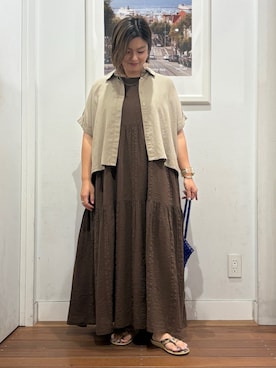 「URBAN RESEARCH Sonny Label（アーバンリサーチサニーレーベル）のアイテム（ワンピース）」を使った、kamachanさん（レディース・156cm）の秋コーディネート