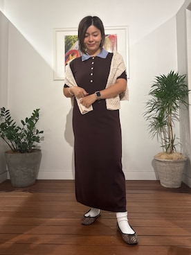 「URBAN RESEARCH Sonny Label（アーバンリサーチサニーレーベル）のアイテム（ワンピース/ドレス）」を使った、kamachanさん（レディース・156cm）の秋コーディネート