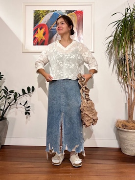 「アーバンリサーチ」｜鎌田瑞穂さん（レディース・157cm）の秋コーディネート