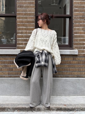 「着回しコーデ」｜honoka ୨୧さん（レディース・166cm）の冬コーディネート