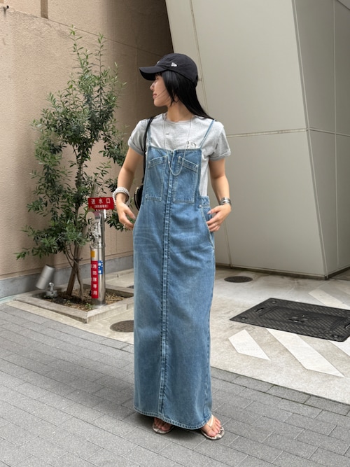 DouDou デニムワンピース ライトブルー DouDou ワンピース デニムキャミジャンスカ : ZOZOTOWN Yahoo!店