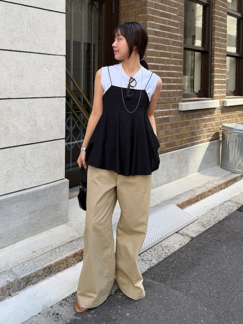 DouDou（ドゥドゥ） tシャツ 裾切替ノーリスリーブプルオーバー
