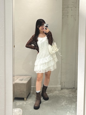 「ガーリーコーデ」｜Sakuraさん（レディース・152cm）の夏コーディネート