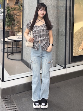 「OLIVE des OLIVE（オリーブデオリーブ）のアイテム」を使った、Sakuraさん（レディース・152cm）の夏コーディネート