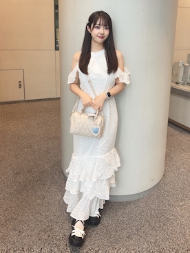 「OLIVE des OLIVE（オリーブデオリーブ）のアイテム（ワンピース/ドレス）」を使った、Sakuraさん（レディース・152cm）の夏コーディネート