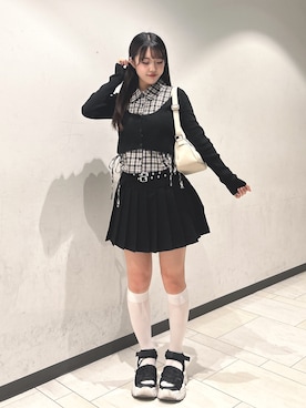 「アイテム（カーディガン/ボレロ）」を使った、Sakuraさん（レディース・152cm）の夏コーディネート