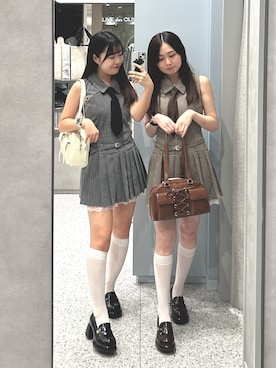 「アイテム（ローファー）」を使った、Sakuraさん（レディース・152cm）の夏コーディネート