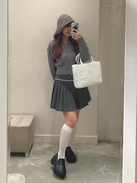 「韓国コーデ」｜「アイテム（その他シューズ）」を使った、Sakuraさん（レディース・152cm）の秋コーディネート