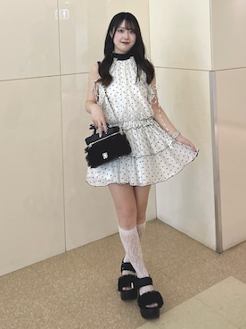 「one after another NICE CLAUP（ワンアフターアナザーナイスクラップ）のアイテム」を使った、Sakuraさん（レディース・152cm）の春コーディネート