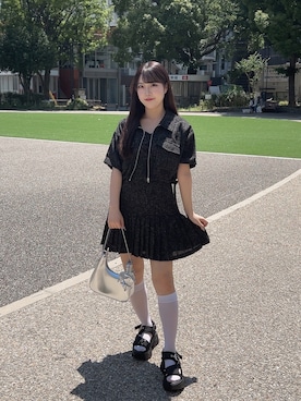 「アイテム（ブルゾン）」を使った、Sakuraさん（レディース・152cm）の夏コーディネート