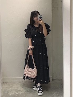 「OLIVE des OLIVE（オリーブデオリーブ）のアイテム（アクセサリー）」を使った、Sakuraさん（レディース・152cm）の夏コーディネート