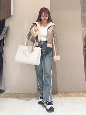 「OLIVE des OLIVE（オリーブデオリーブ）のアイテム（ブルゾン）」を使った、Sakuraさん（レディース・152cm）の秋コーディネート
