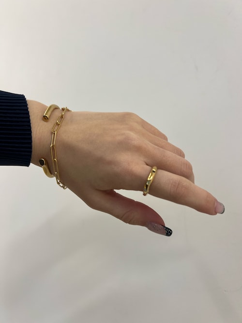 TEN. ブレスレット 18KGP イコールバングル レディース メンズ