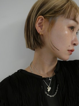 「アイテム（チャーム）」を使った、mika  matsuzonoさん（レディース・154cm）の秋コーディネート