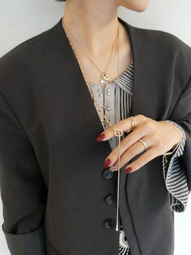 「アイテム（チャーム）」を使った、mika  matsuzonoさん（レディース・154cm）の秋コーディネート