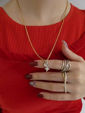 「アイテム（チャーム）」を使った、mika  matsuzonoさん（レディース・154cm）の秋コーディネート