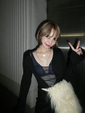 「アイテム（チャーム）」を使った、mika  matsuzonoさん（レディース・154cm）の秋コーディネート