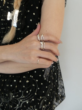 「アイテム（リング）」を使った、mika  matsuzonoさん（レディース・154cm）の夏コーディネート