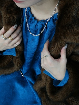 「アイテム（リング）」を使った、mika  matsuzonoさん（レディース・154cm）の冬コーディネート