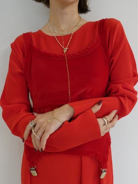 「アイテム（チャーム）」を使った、mika  matsuzonoさん（レディース・154cm）の秋コーディネート