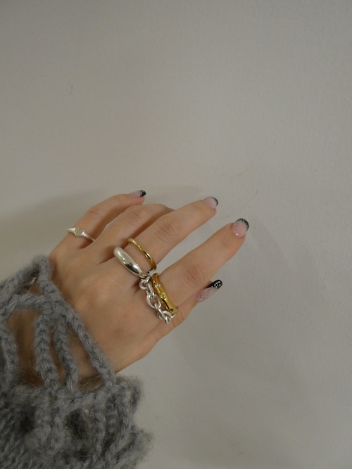 『TEN ＄RING GOLD×SILVER』 BICOLOR RING(2SR1520)SV925/K10 リング｜スタージュエリー公式