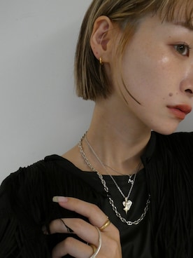 「アイテム（チャーム）」を使った、mika  matsuzonoさん（レディース・154cm）の秋コーディネート