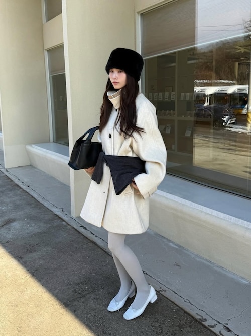 セール】【GENERAL IDEA】ウールバルマカンハーフコート / WOOL