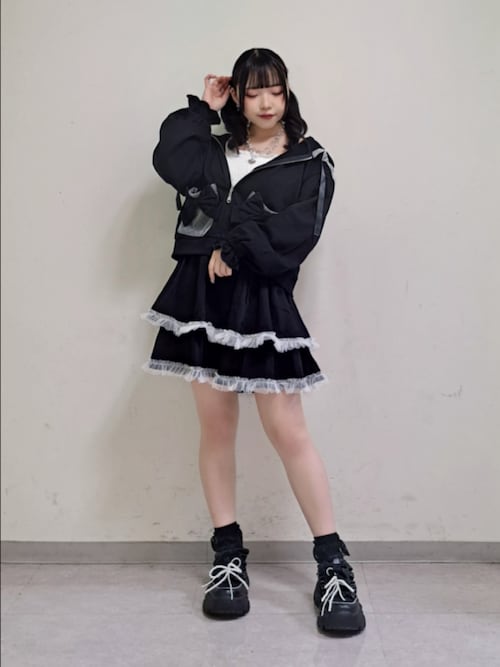 セール】ドットチュール使いパーカー（カーディガン/ボレロ）｜axes