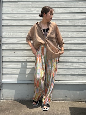 「NOMINE（ノミネ）のアイテム」を使った、yoshiさん（レディース・166cm）の夏コーディネート