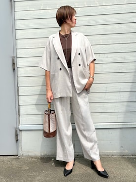 「アイテム（セットアップ）」を使った、yoshidaさん（レディース・166cm）の夏コーディネート