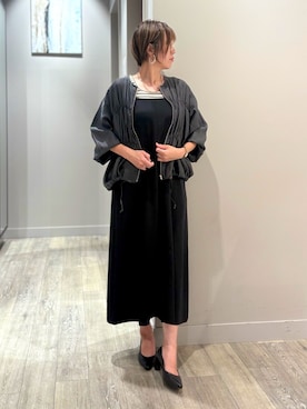「オーバーサイズ」｜「アイテム（ジャケット/アウター）」を使った、yoshidaさん（レディース・166cm）の夏コーディネート