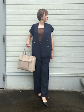 「アイテム（ジャケット/アウター）」を使った、yoshidaさん（レディース・166cm）の夏コーディネート