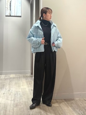 「アイテム（ダウンジャケット/コート、その他）」を使った、yoshiさん（レディース・166cm）の秋コーディネート