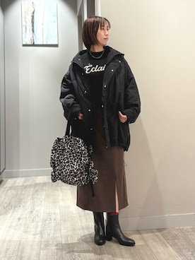 「アイテム（ネックレス）」を使った、yoshiさん（レディース・166cm）の秋コーディネート