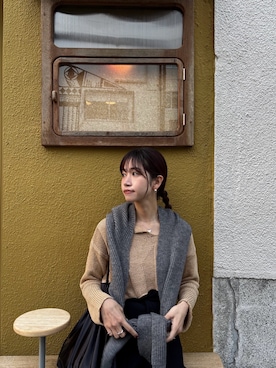 「アイテム（リング）」を使った、ioriさん（レディース・155cm）の秋コーディネート