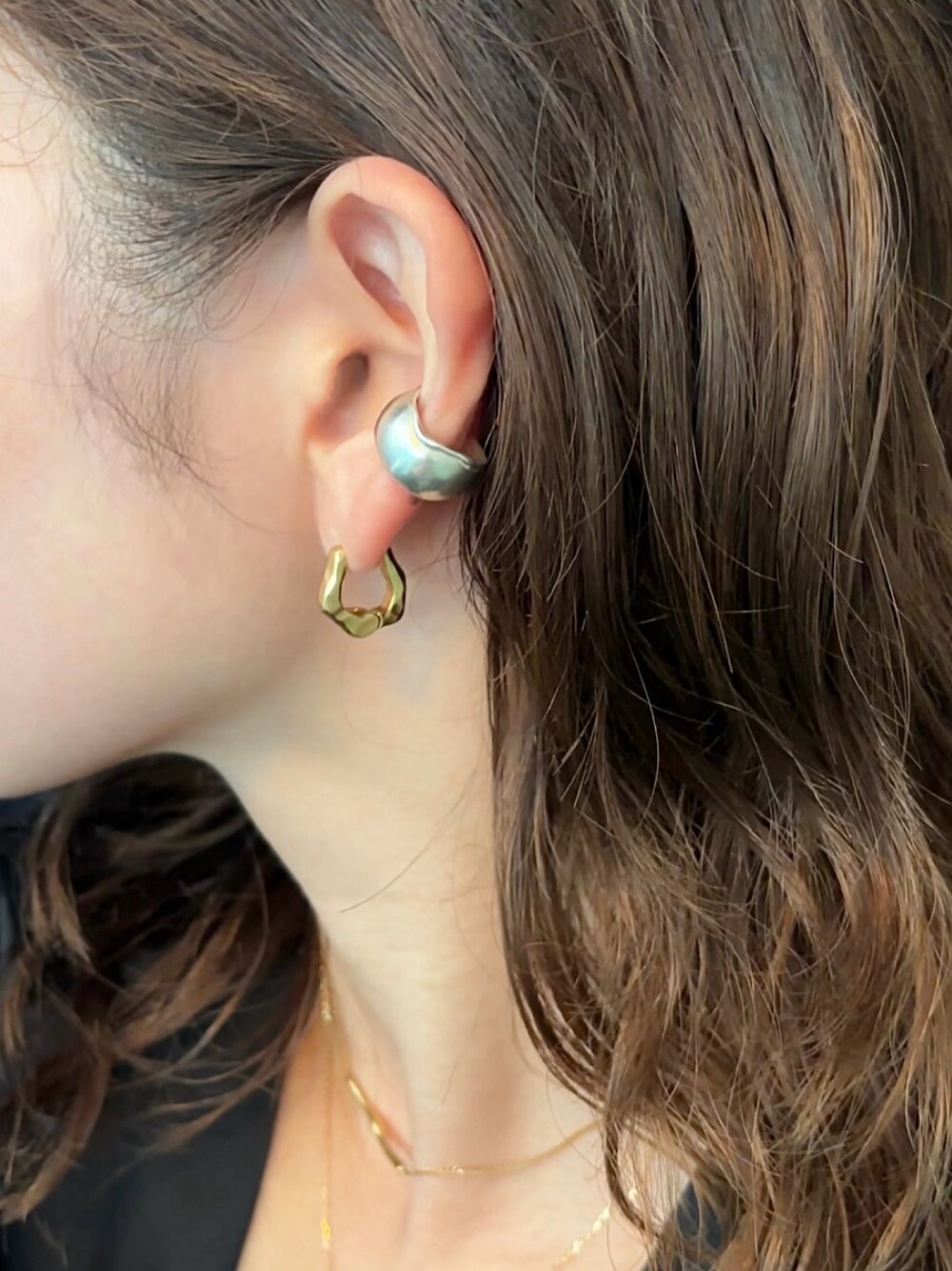 TEN シマーピアス　付属ポーチ付き TEN.（テン）の「18KGP シマーピアス（ピアス（両耳用））」 - WEAR