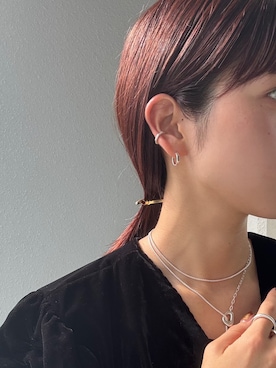 「アイテム（イヤーカフ）」を使った、ioriさん（レディース・155cm）の秋コーディネート