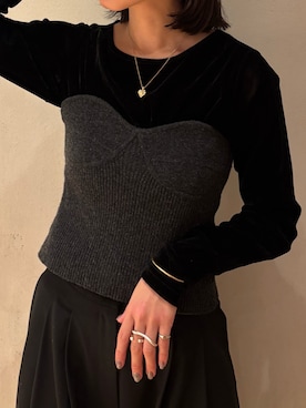 「アイテム（ブレスレット）」を使った、ioriさん（レディース・155cm）の冬コーディネート