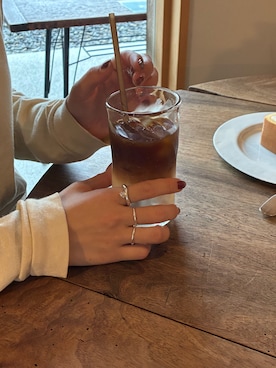 「アイテム（リング）」を使った、ioriさん（レディース・155cm）の秋コーディネート